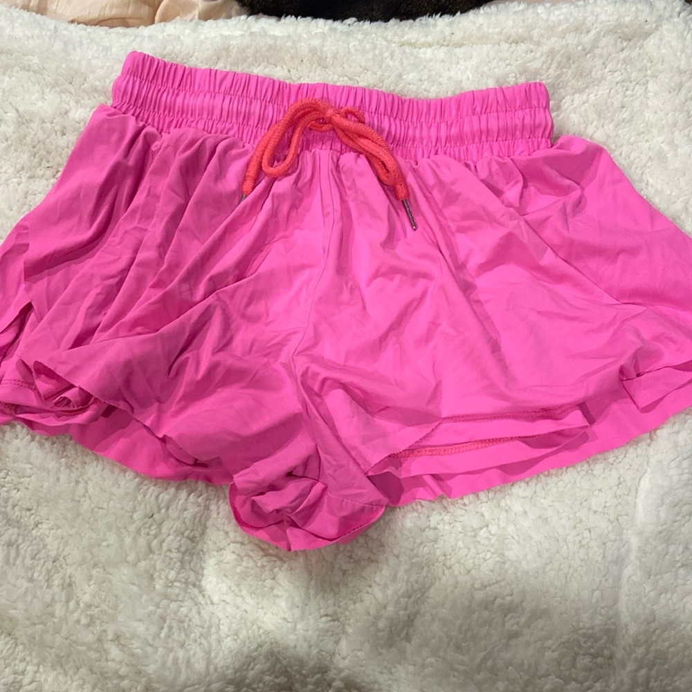 Pink, flowy skirt/ shorts